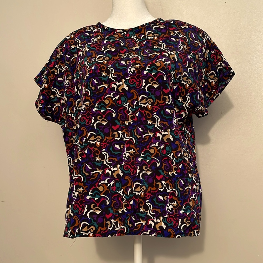 Vintage Christie and Jill medium petite cap sleeve top 24-138
